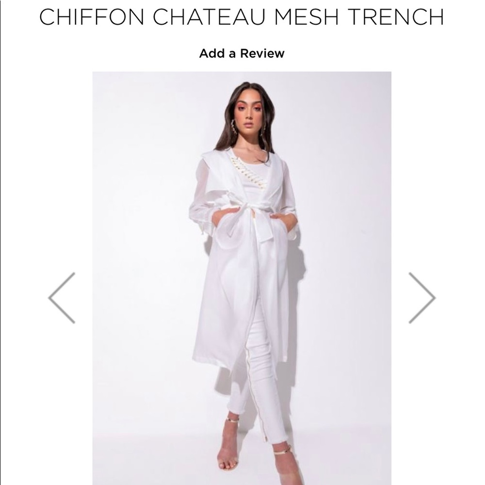AKIRA CHIFFON CHATEAU MESH TRENCH